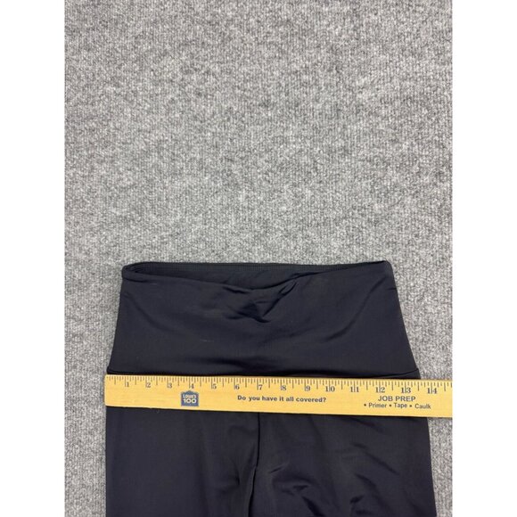 Onzie Flow Crop Leggings Women's S/M Black Pink Metallic Leaf Yoga Made In USA - Picture 6 of 10